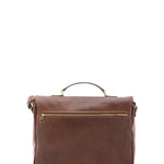 Borsa a mano unisex in vera pelle Made in Italy 4576-TESTA DI MORO Alessia Firenze