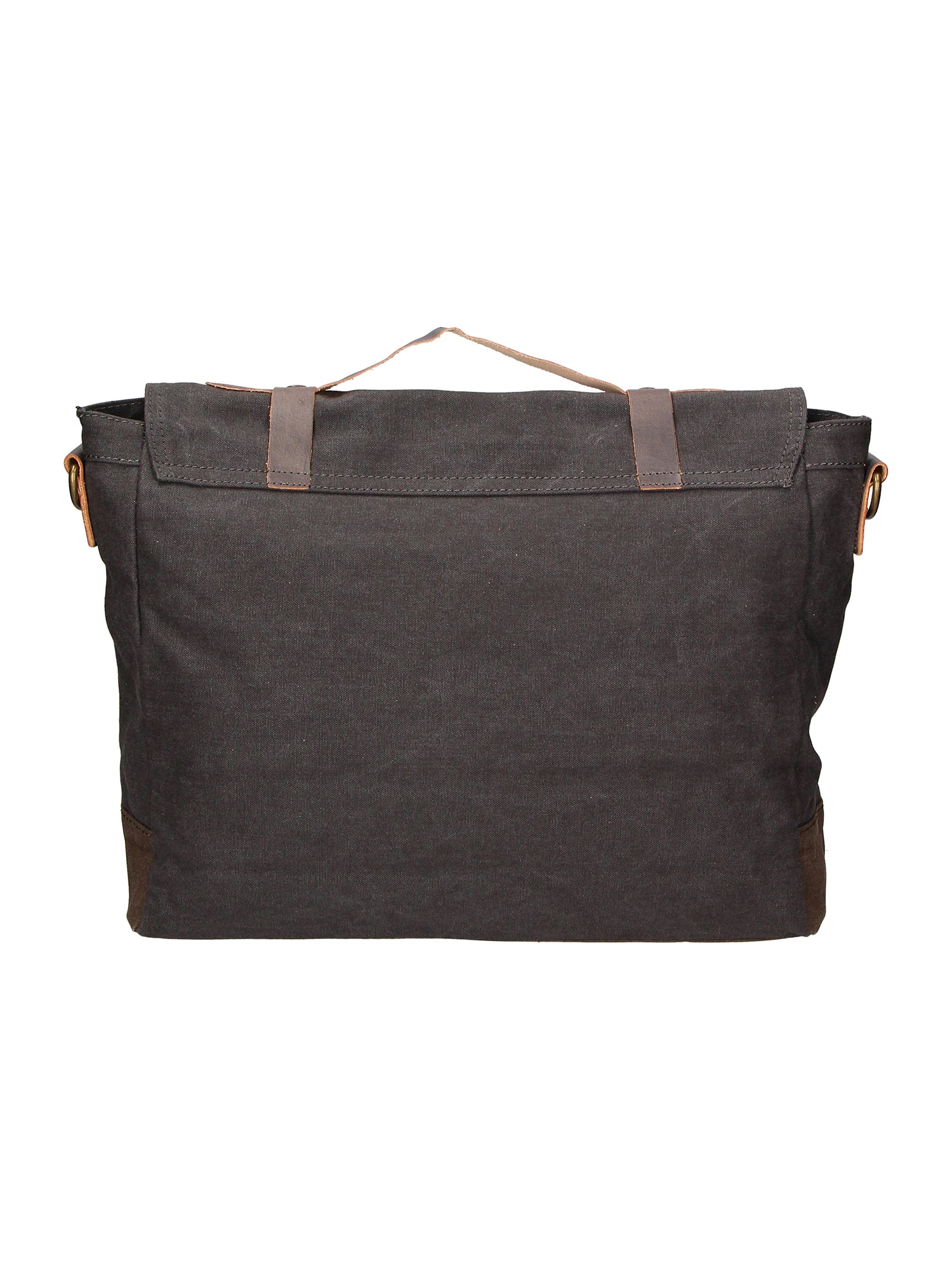 Minerva Borsa a mano unisex Canvas e pelle ZG3011-NERO BLACK Gave Lux