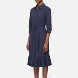 Vestito in Cotone Blu Scuro