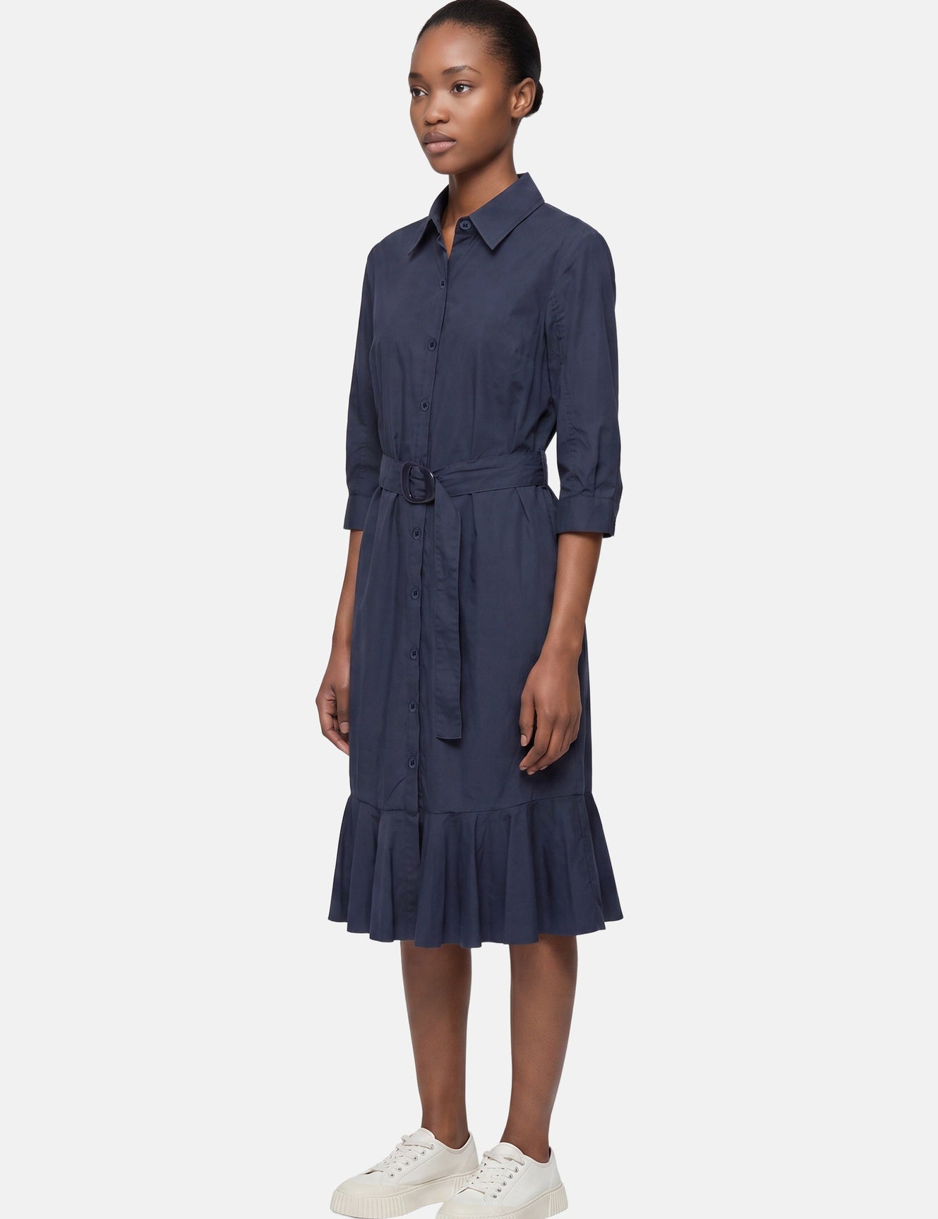 Vestito in Cotone Blu Scuro