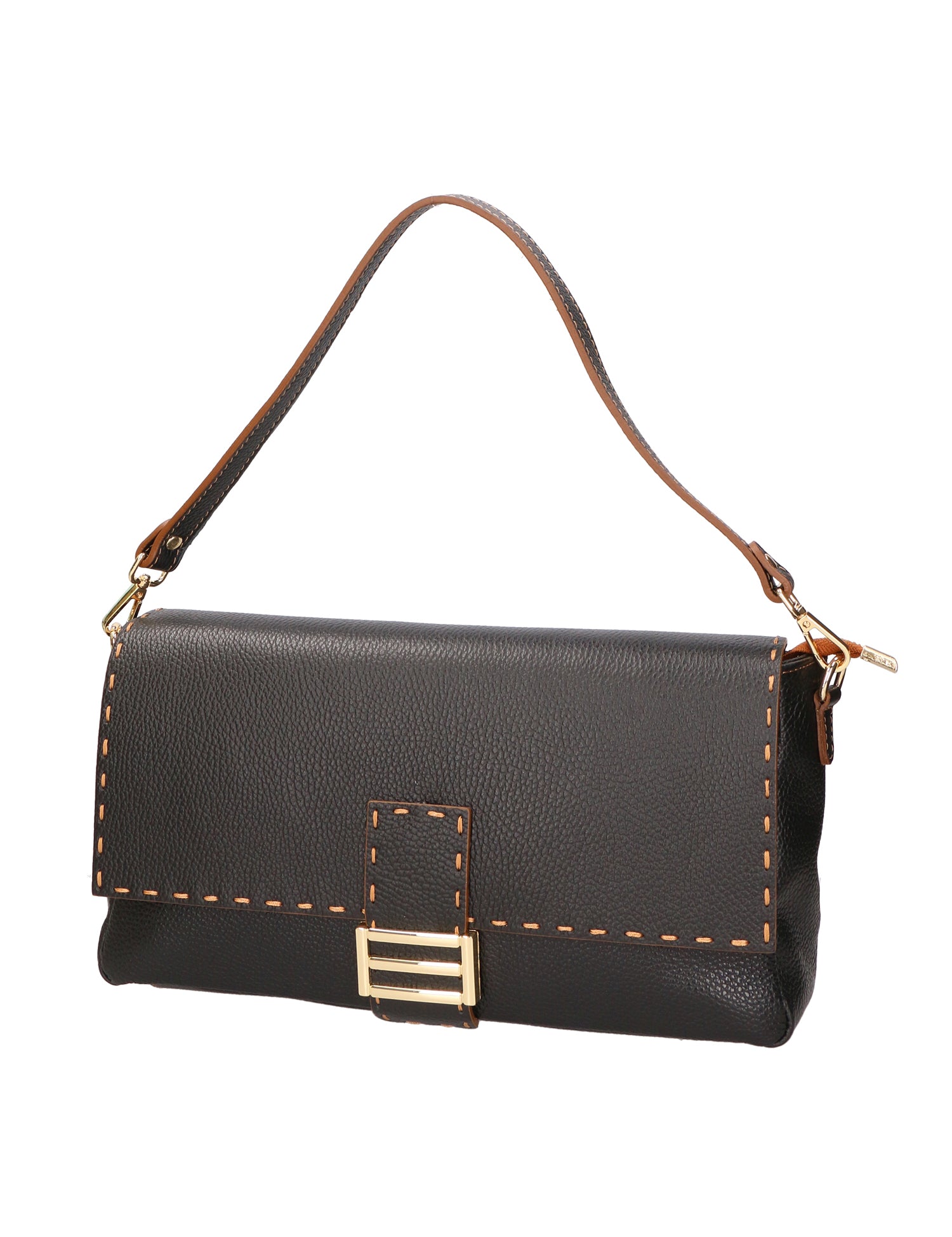 Walda Borsa a spalla da donna Vera pelle 06868-D28 NERO Gave Lux