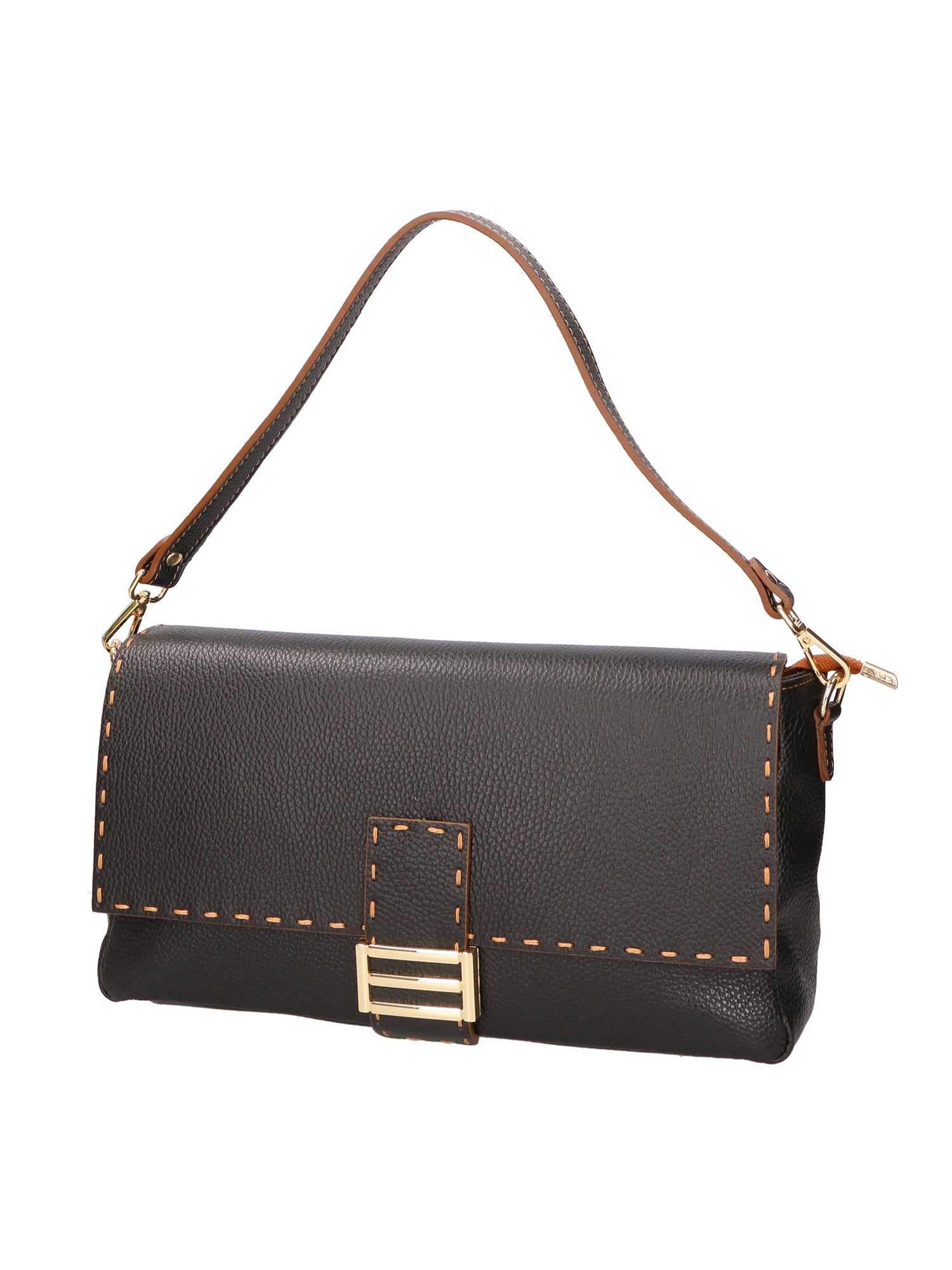 Walda Borsa a spalla da donna Vera pelle 06868-D28 NERO Gave Lux