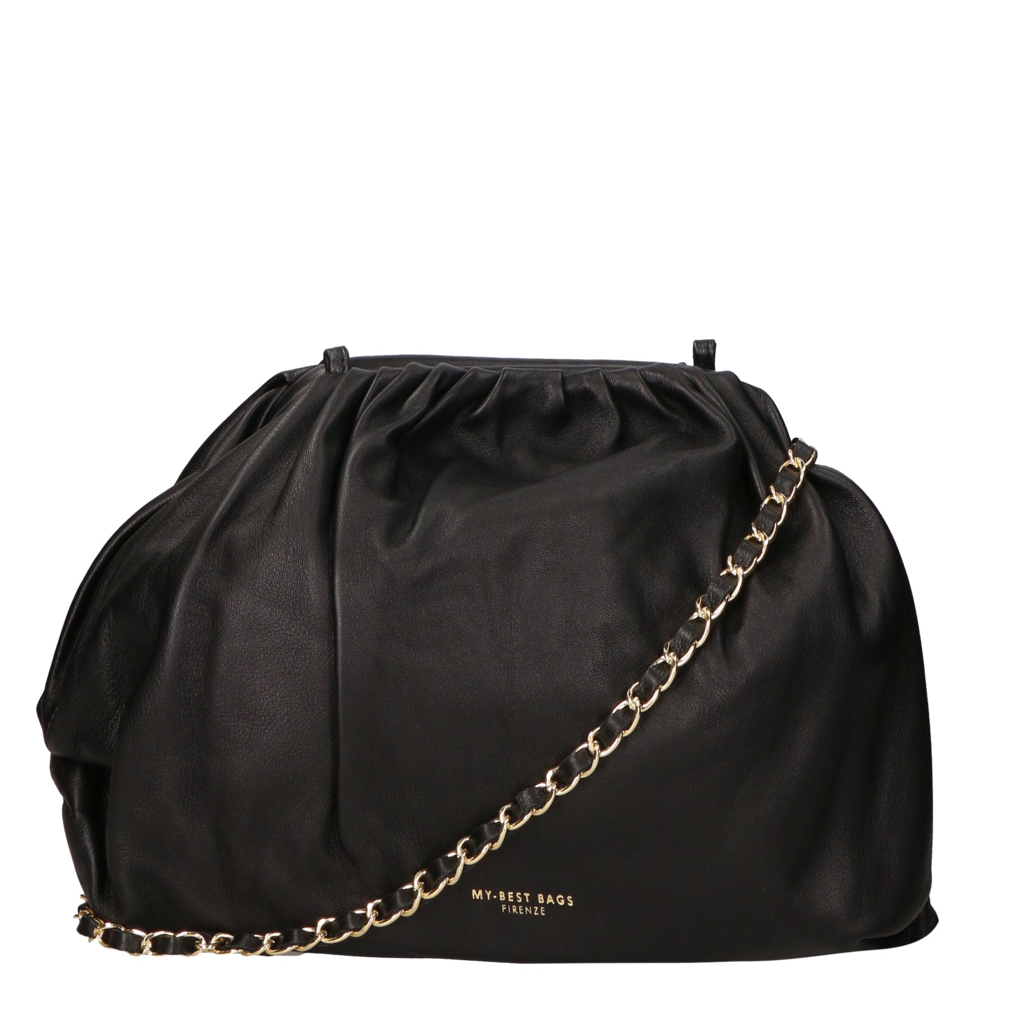 Borsa a tracolla da donna 100% pelle MYB-6017-FW-NERO 21 My Best Bag