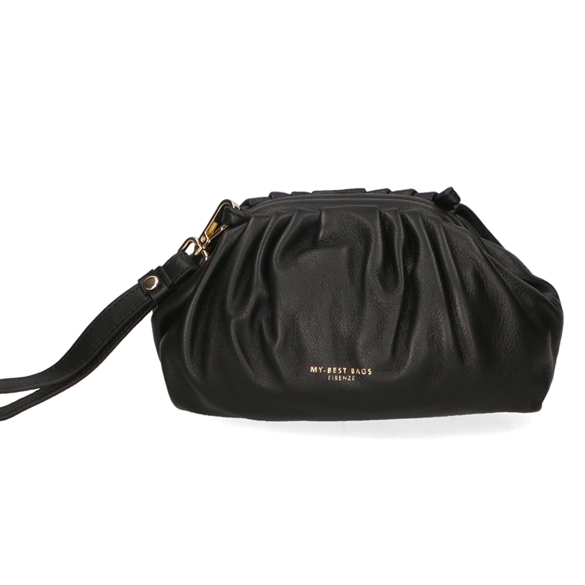 Borsa a tracolla da donna 100% pelle MYB-8014-FW-NERO 21 My Best Bag