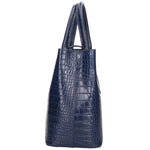 Letizia Borsa a mano da donna Pelle stampata croco 06542-BLU SCURO Gave Lux