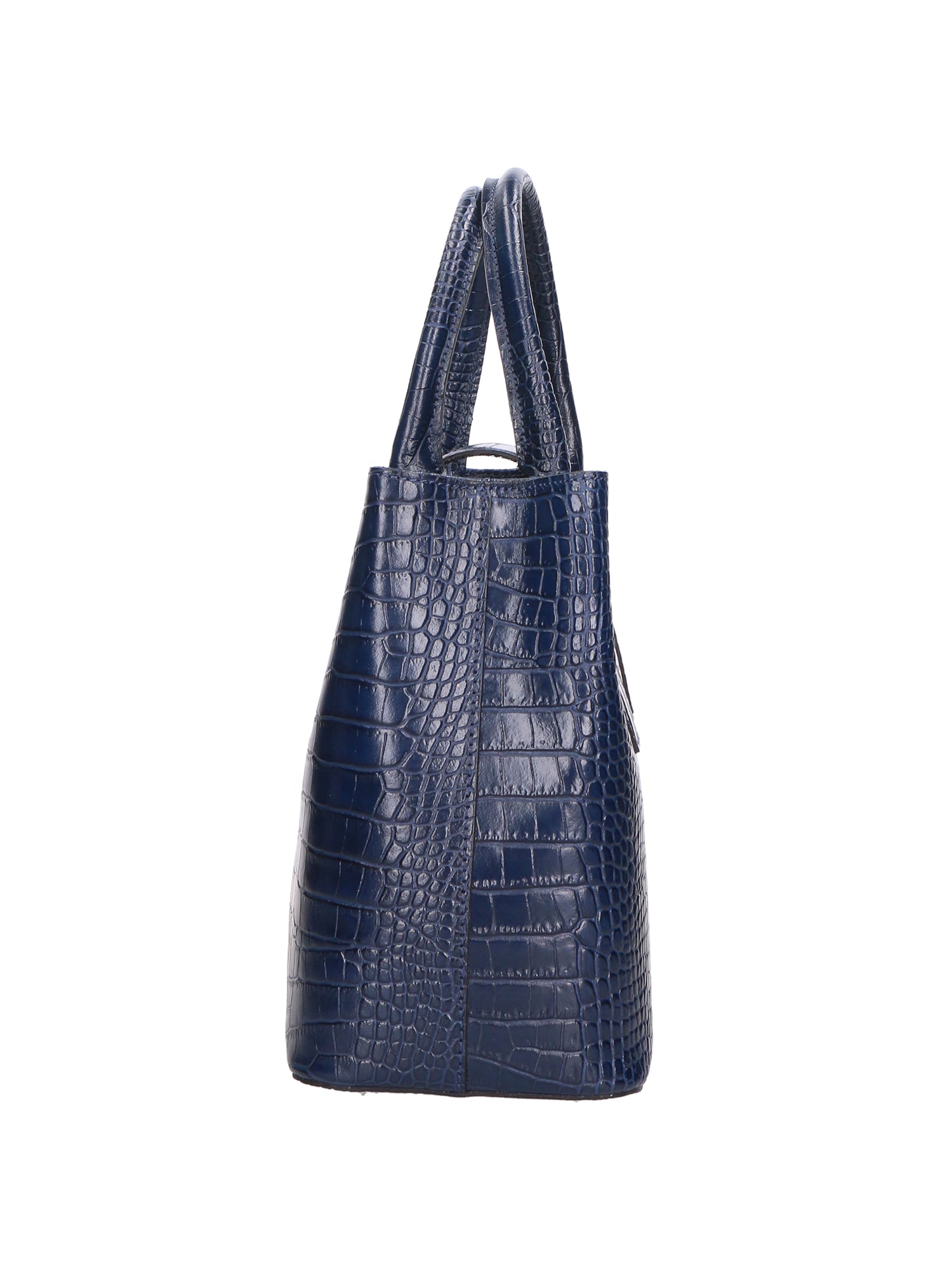Letizia Borsa a mano da donna Pelle stampata croco 06542-BLU SCURO Gave Lux
