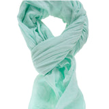 Cotone e Seta L2026-VERDE AQUA Foulard unisex Tamara Gave Lux