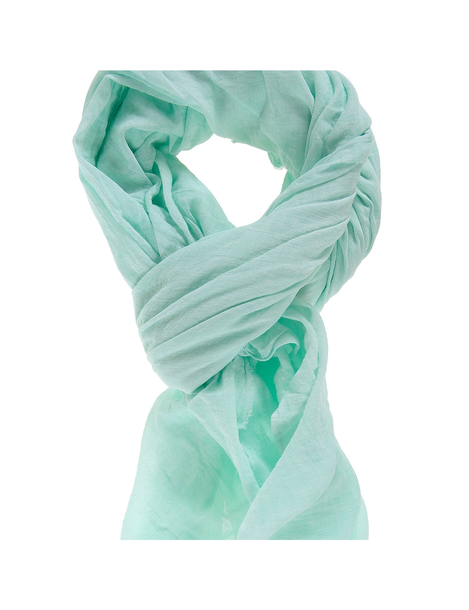 Cotone e Seta L2026-VERDE AQUA Foulard unisex Tamara Gave Lux