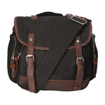 Mia Borsa a tracolla unisex Canvas e vera pelle ZG3003-NERO BLACK Gave Lux