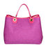 Amanda Borsa a mano da donna Vera pelle e paglia 05168-436 D02 FUXIA Gave Lux