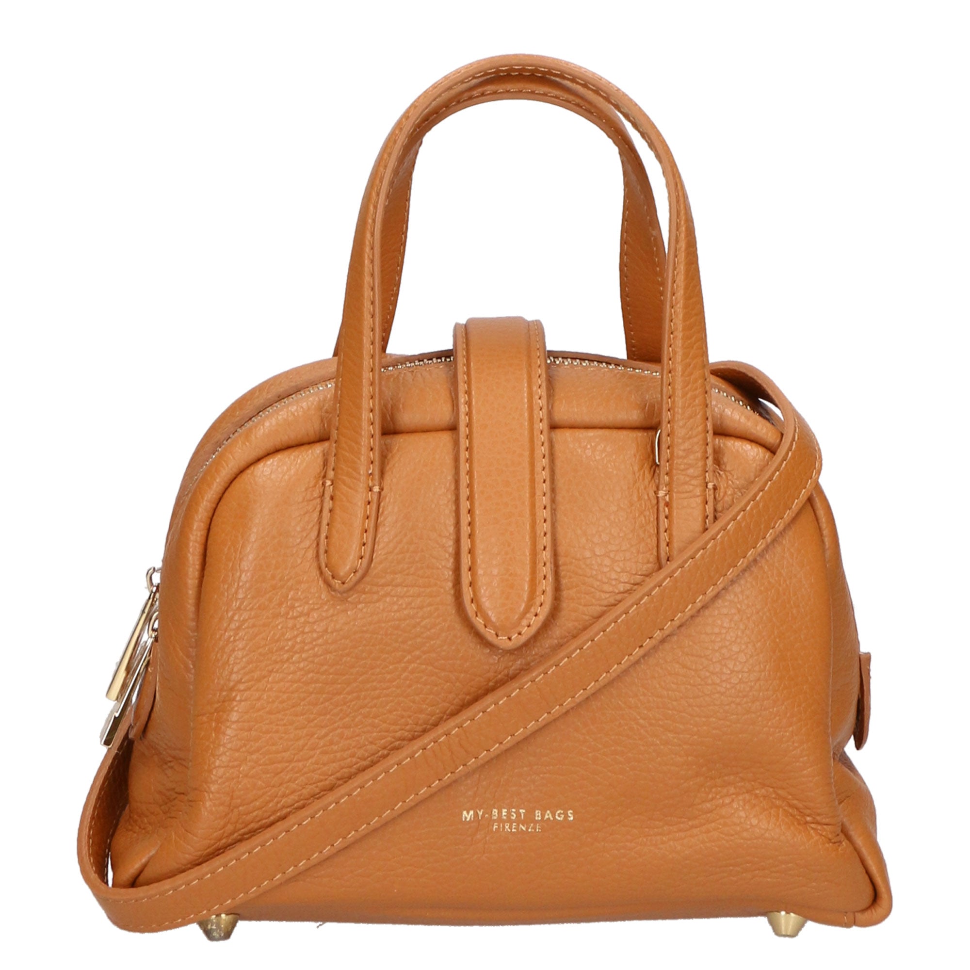 Borsa a mano da donna 100% vera pelle MYB-6008-FW-D44 CUOIO COGNAC My Best Bag