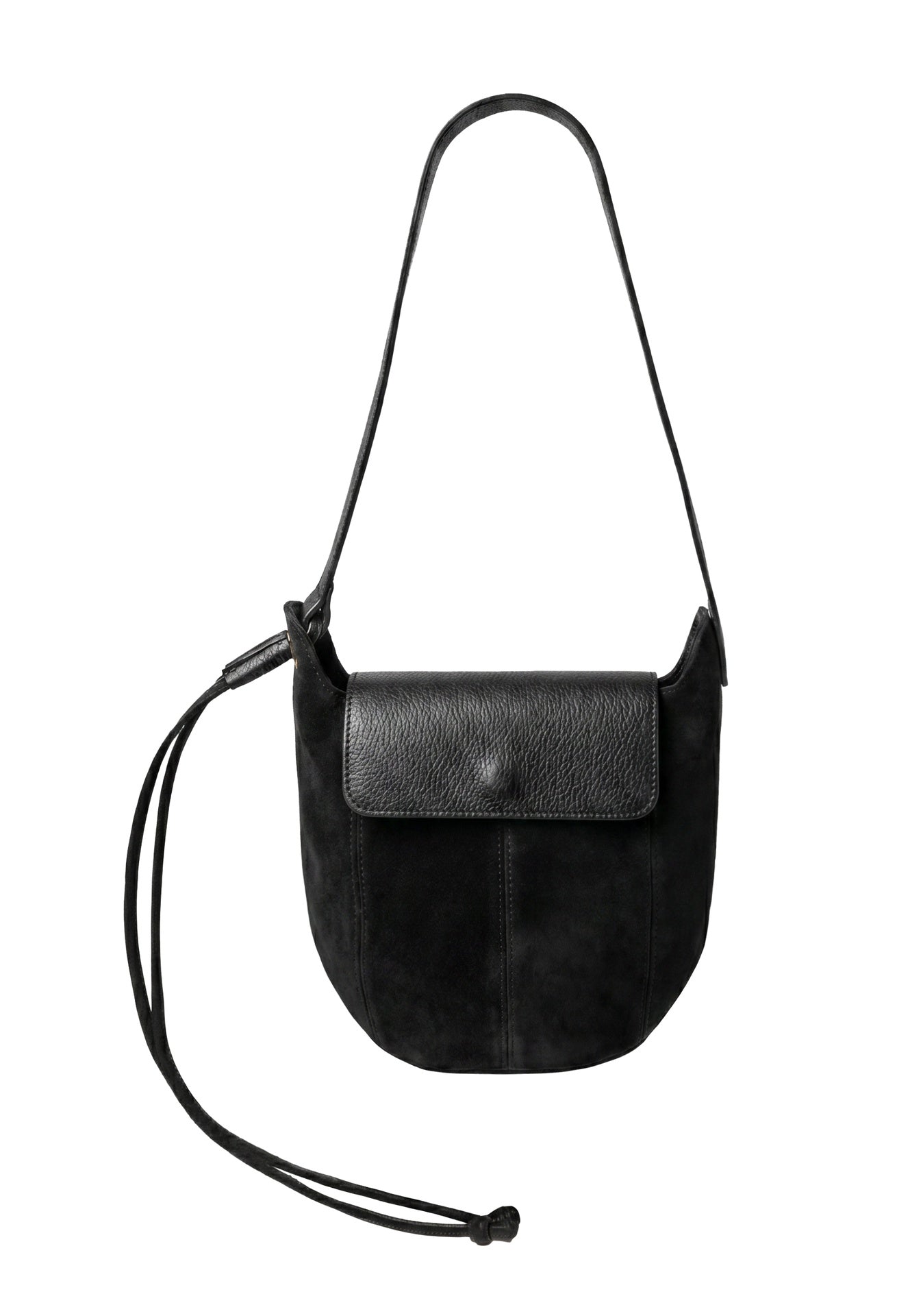 Borsa a Tracolla in Dollaro Leather Nero