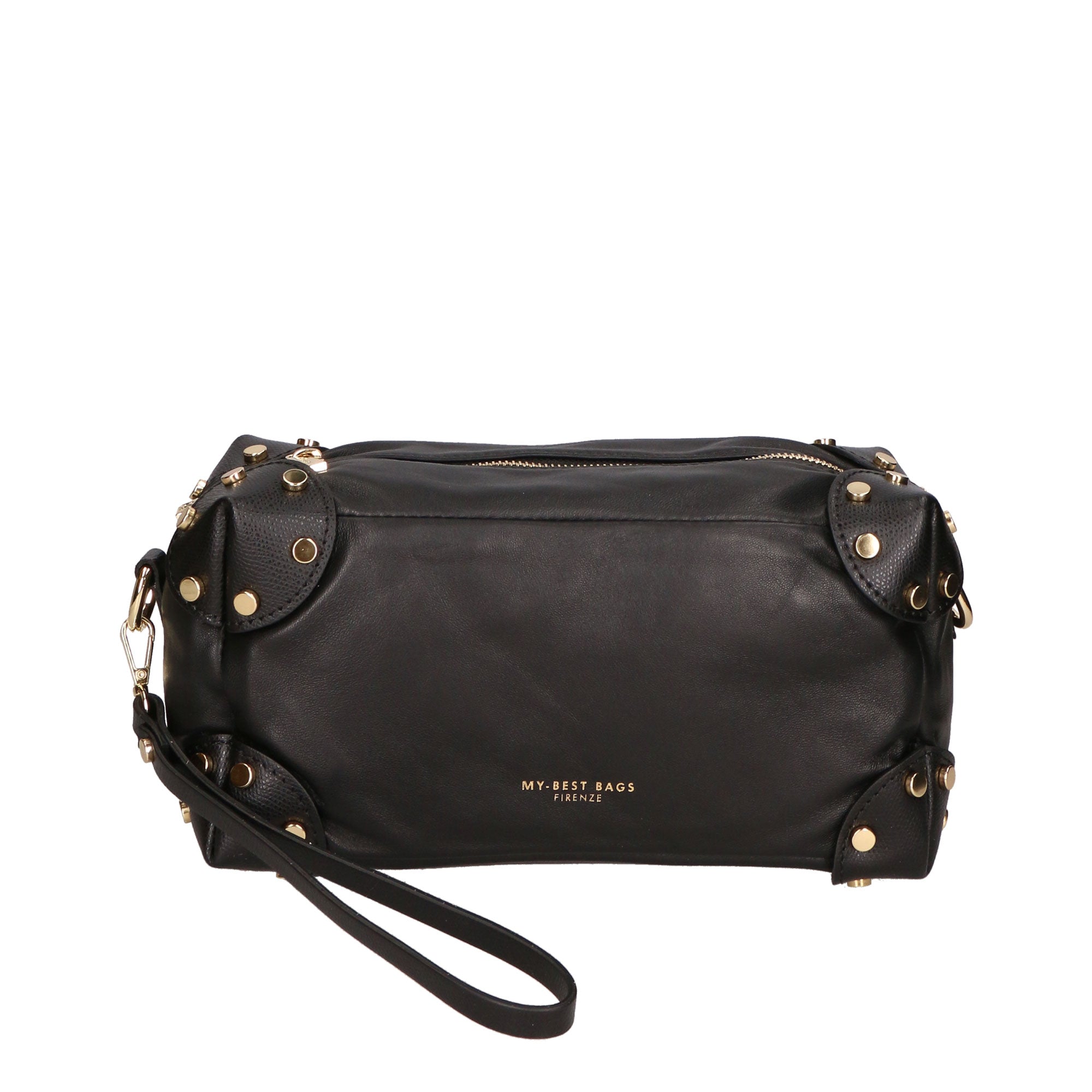 Borsa a tracolla da donna Vera pelle MYB-6011-FW-NERO+P636 NERO My Best Bag