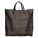 Borsa a mano da donna Paglia e pelle MYB-7027-SS-NERO My Best Bag