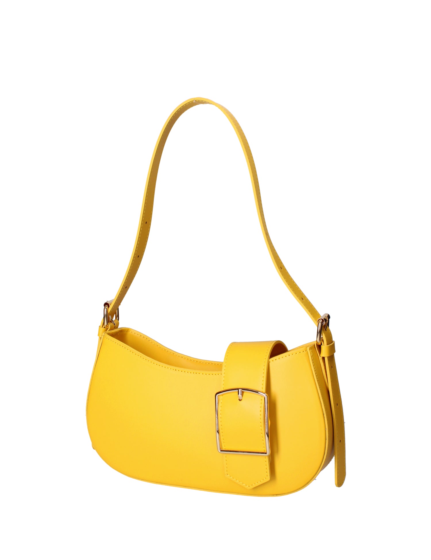 Borsa a spalla da donna 100% vera pelle 07213-L224 GIALLO Roberta Rossi