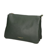 Borsa a tracolla da donna 100% pelle MYB-6049-FW-D14 VERDE SCURO DARK GREEN My Best Bag