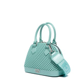 Borsa a mano da donna 100% Pvc FLAT XS BALL-VERDE ACQUA + SILVER Marc Ellis