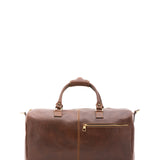 Borsa da viaggio unisex in vera pelle 100% cotone 4311-TESTA DI MORO Alessia Firenze