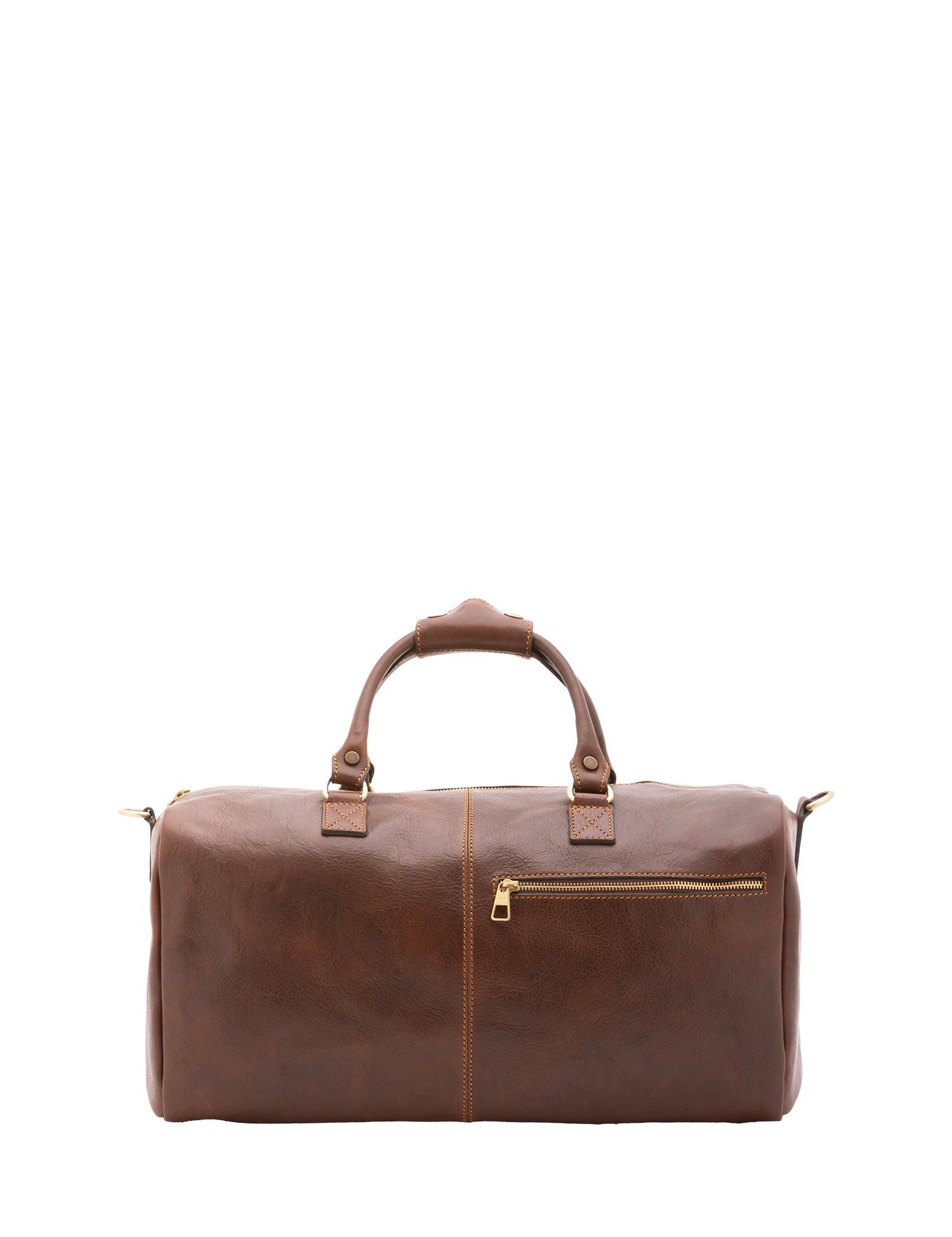 Borsa da viaggio unisex in vera pelle 100% cotone 4311-TESTA DI MORO Alessia Firenze