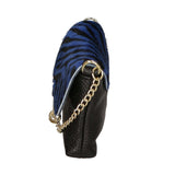 Safira Borsa a mano da donna Vera pelle 04760-ZEBRA BLU Gave Lux