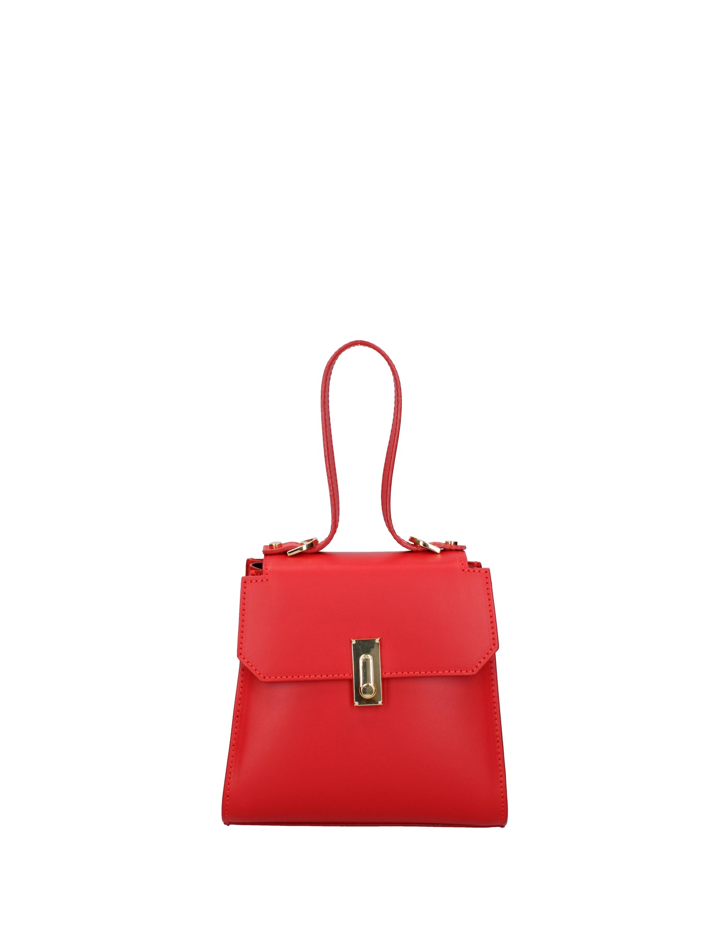 Borsa a mano da donna 100% pelle 07204-L214 ROSSO Viola Castellani