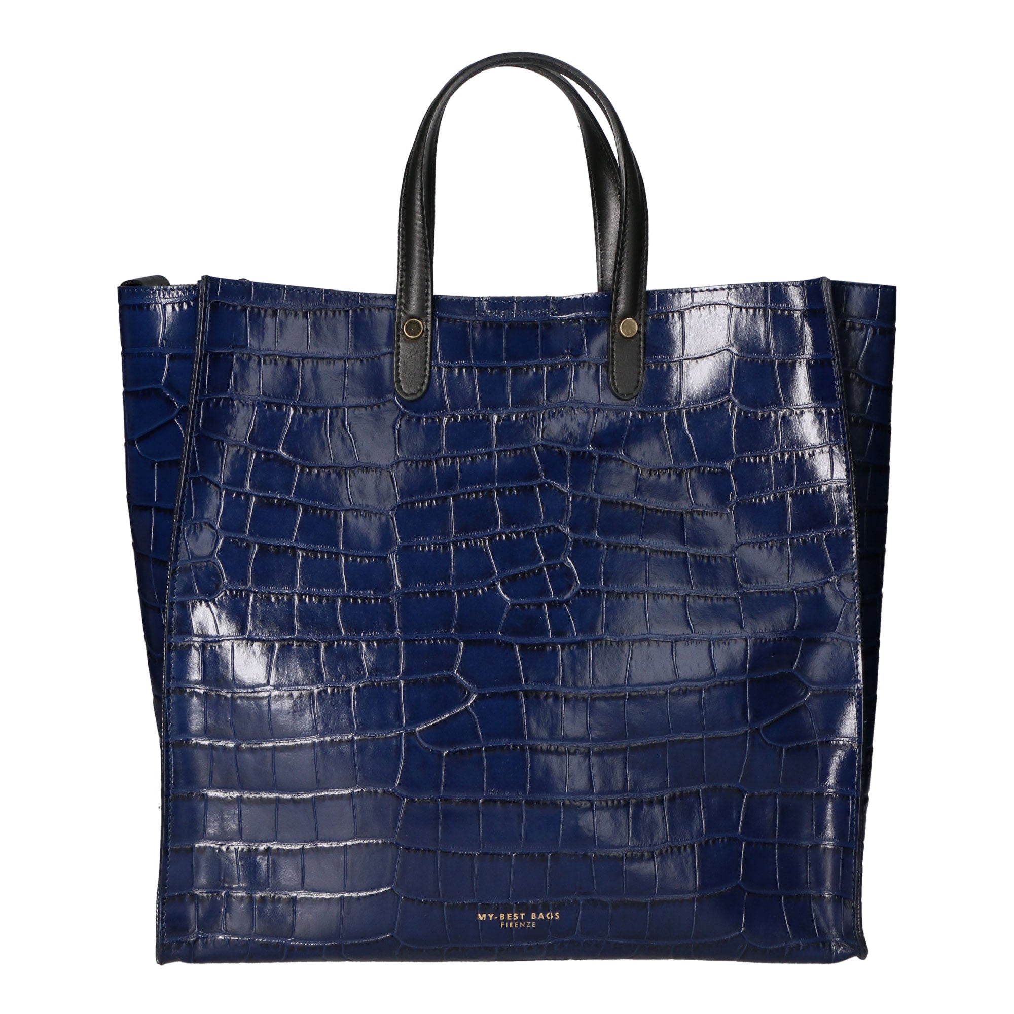 Borsa a mano da donna Pelle stampata cocco MYB-6028-FW-BLU My Best Bag