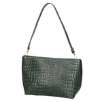 Lorelei Borsa a spalla da donna Vera pelle croco 06498-017 VERDE BOTTIGLIA Gave Lux