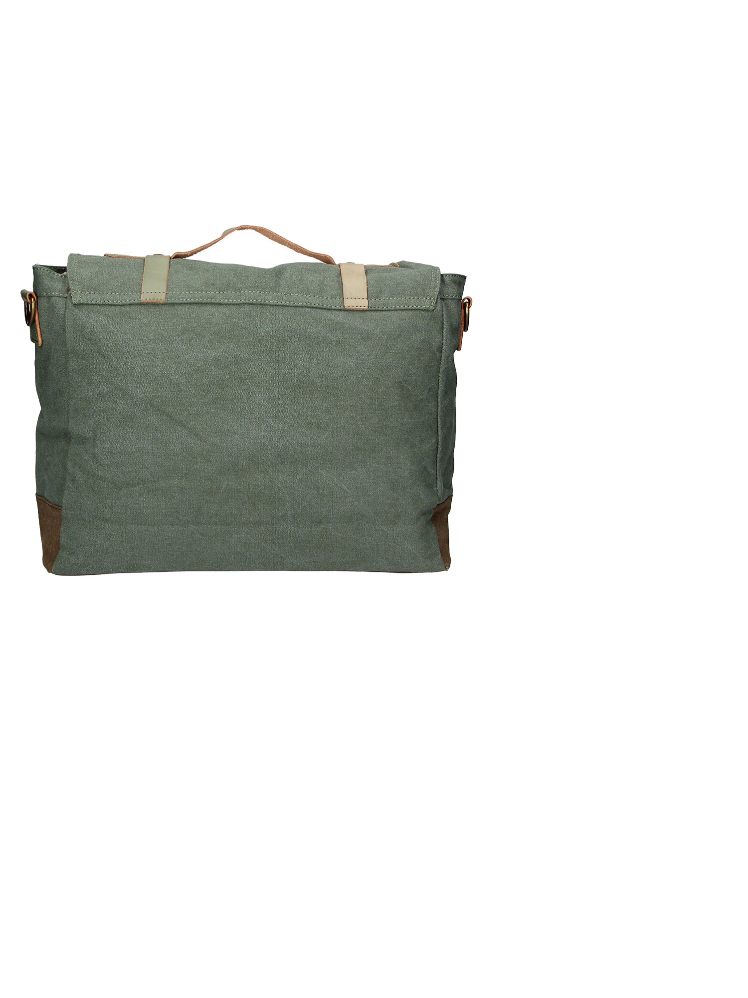 Minerva Borsa a mano unisex Canvas e pelle ZG3011-VERDE GREEN Gave Lux