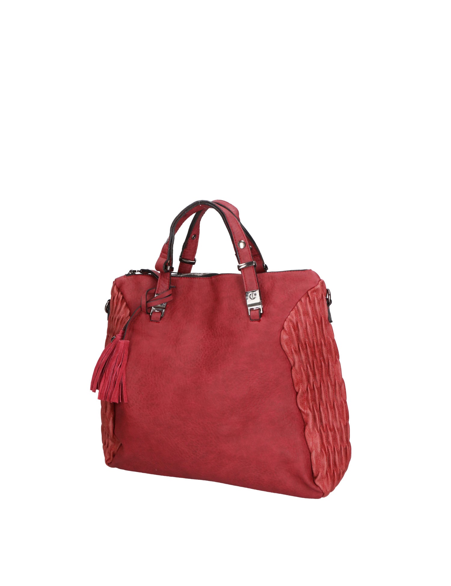Zaffira Borsa a spalla da donna Misto nylon e pelle LK0264-BORDEAUX Gave Lux