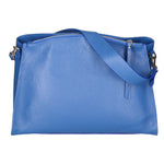Borsa a spalla da donna Made in Italy Vera pelle 01101-D22 BLUETTE Viola Castellani