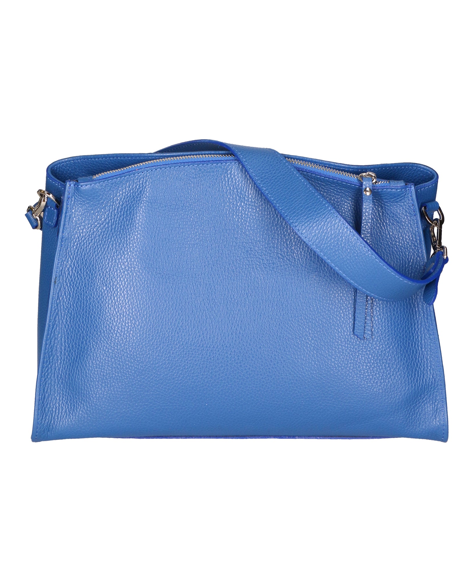 Borsa a spalla da donna Made in Italy Vera pelle 01101-D22 BLUETTE Viola Castellani