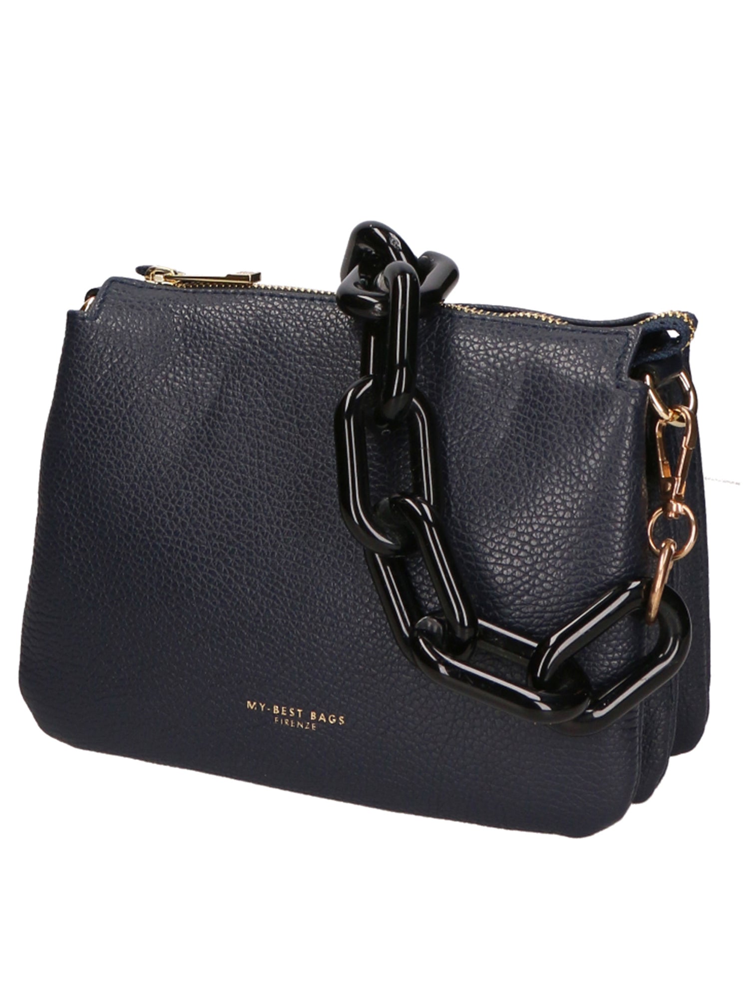 Borsa a spalla da donna Vera pelle italiana MYB-8020-FW-D26 BLU NOTTE My Best Bag