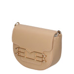 Borsa a tracolla da donna 100% pelle MYB-8009-FW-L210 NUDE My Best Bag