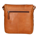 Borsa a tracolla uomo in vera pelle RFID HILB-3336-CUOIO Hill Burry
