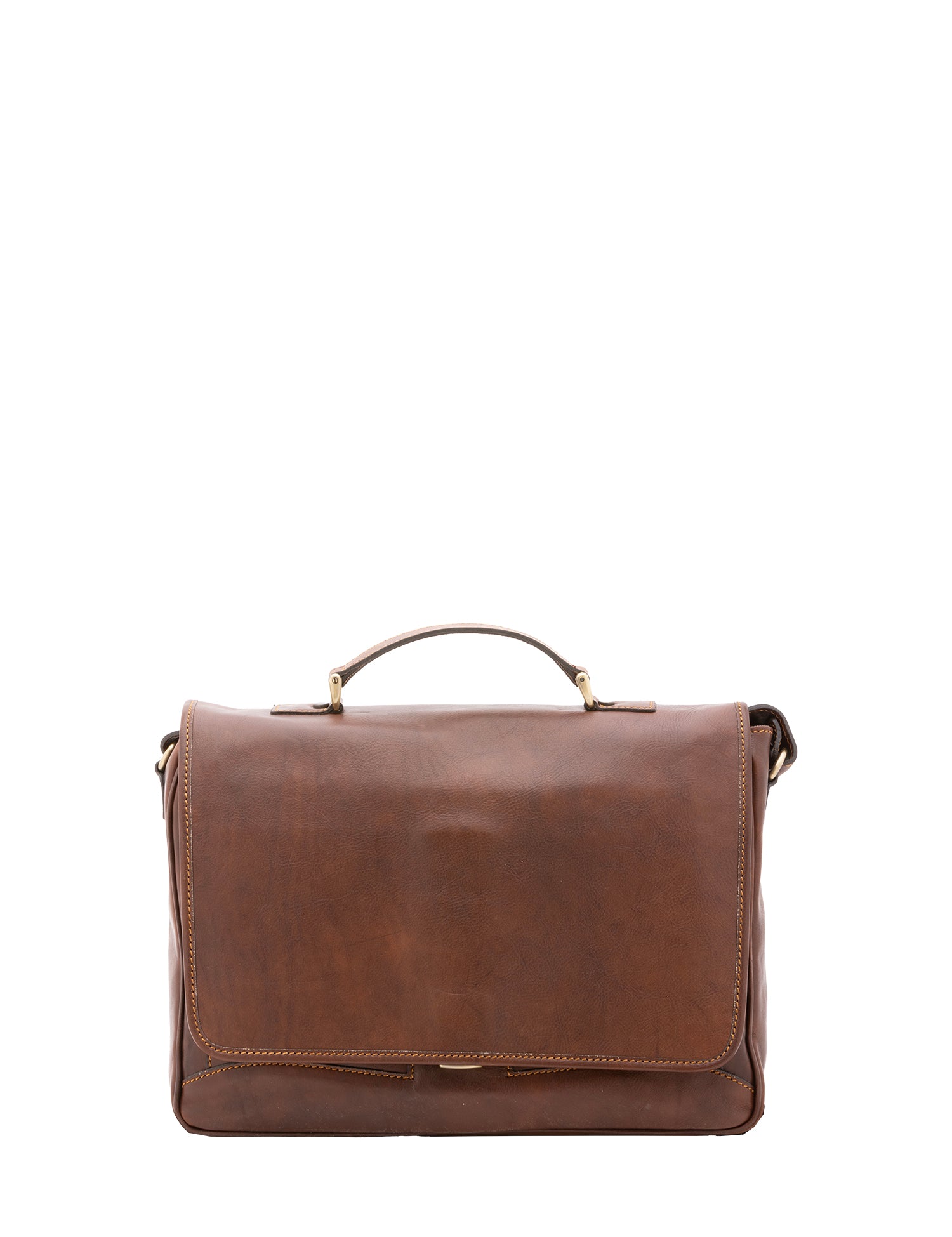 Borsa a mano unisex in vera pelle Made in Italy 4576-TESTA DI MORO Alessia Firenze