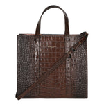 Borsa a mano da donna Vera pelle effetto coccodrillo MYB-8005-FW-BRUCIATO My Best Bag