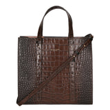 Borsa a mano da donna Vera pelle effetto coccodrillo MYB-8005-FW-BRUCIATO My Best Bag