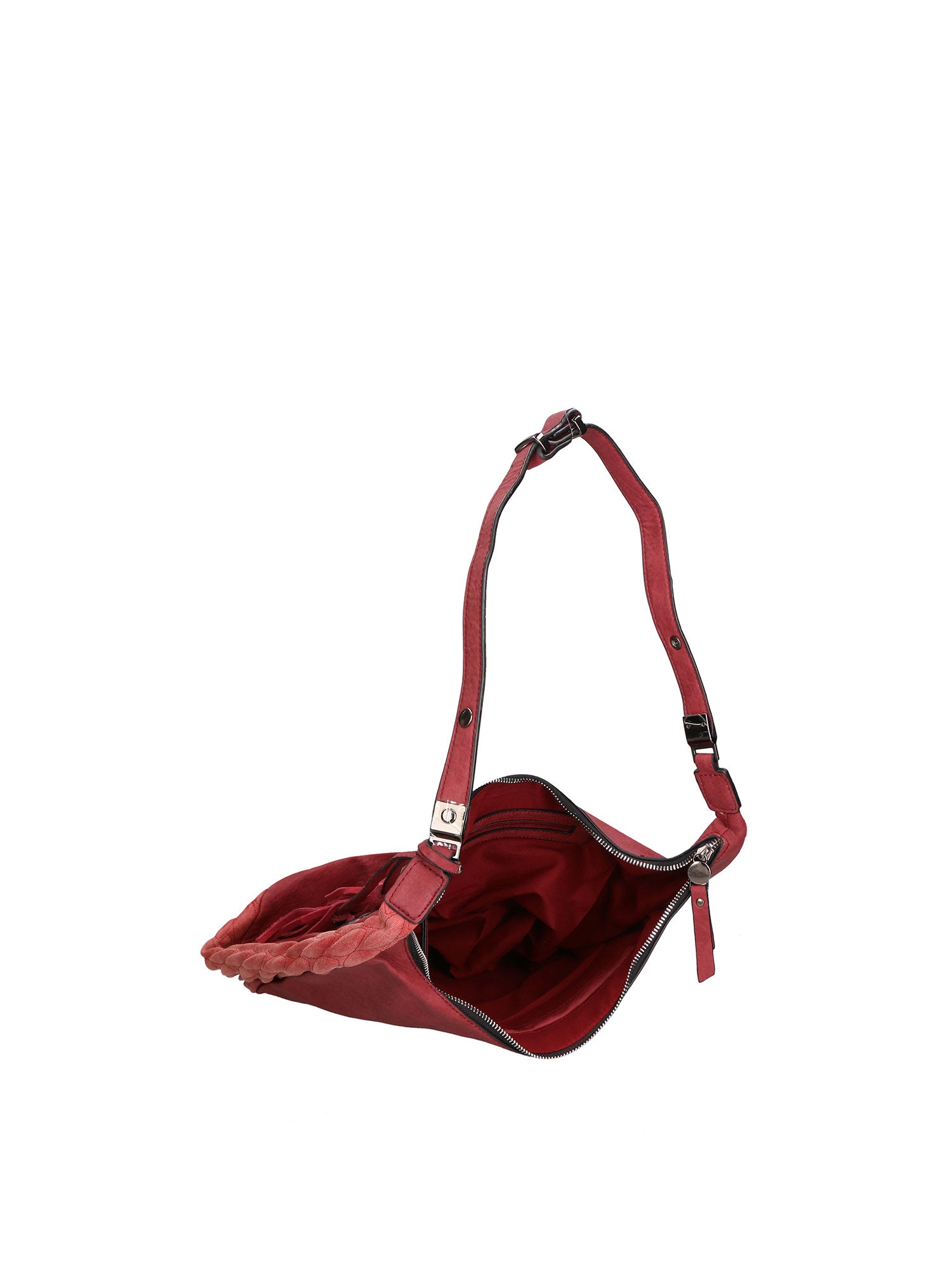 Silvana Elite Borsa a spalla donna Misto nylon e pelle LK0265-BORDEAUX Gave Lux
