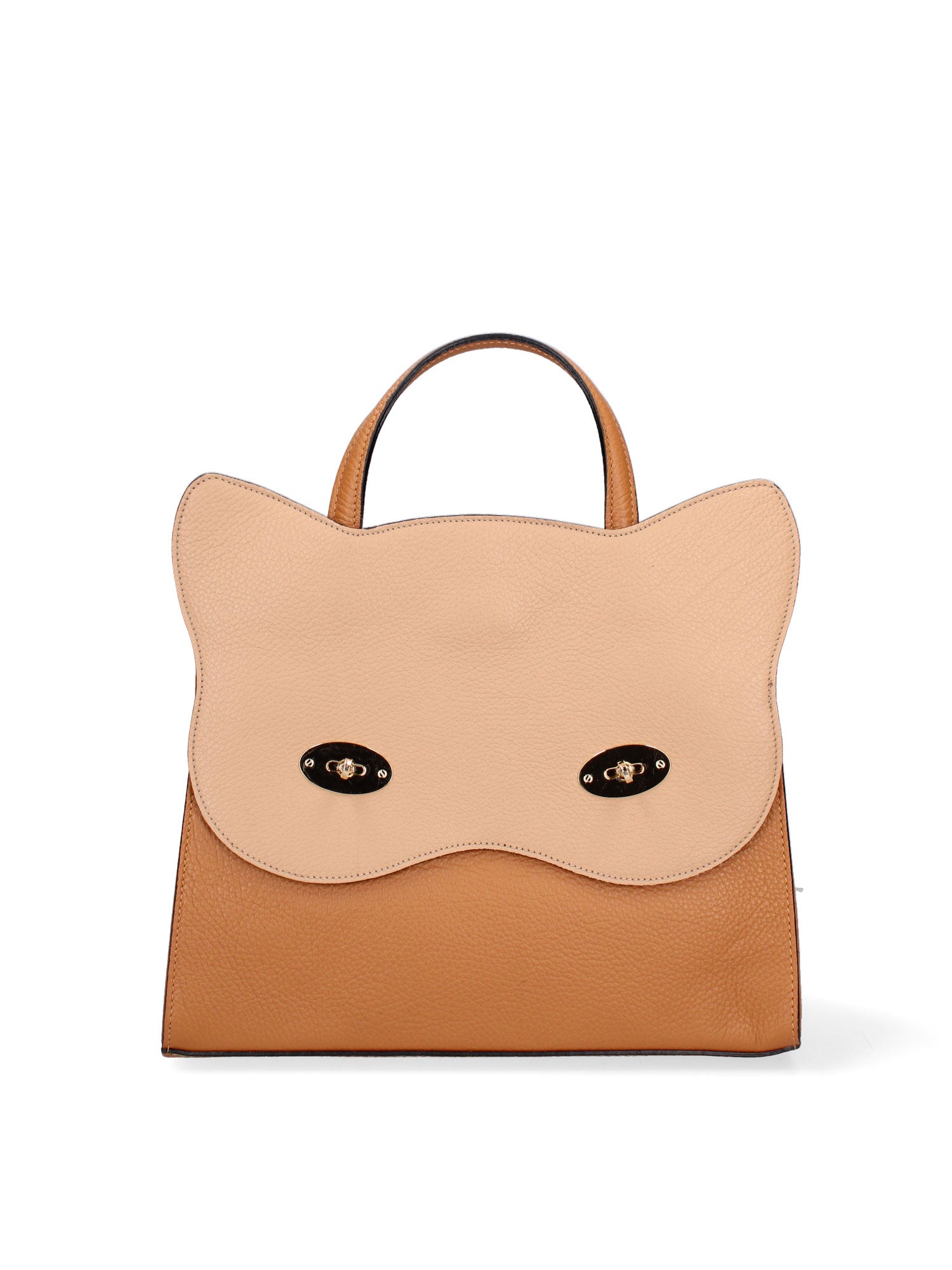 Arancia Borsa a mano da donna 100% pelle 8969-CUOIO+NOCCIOLA Gave Lux