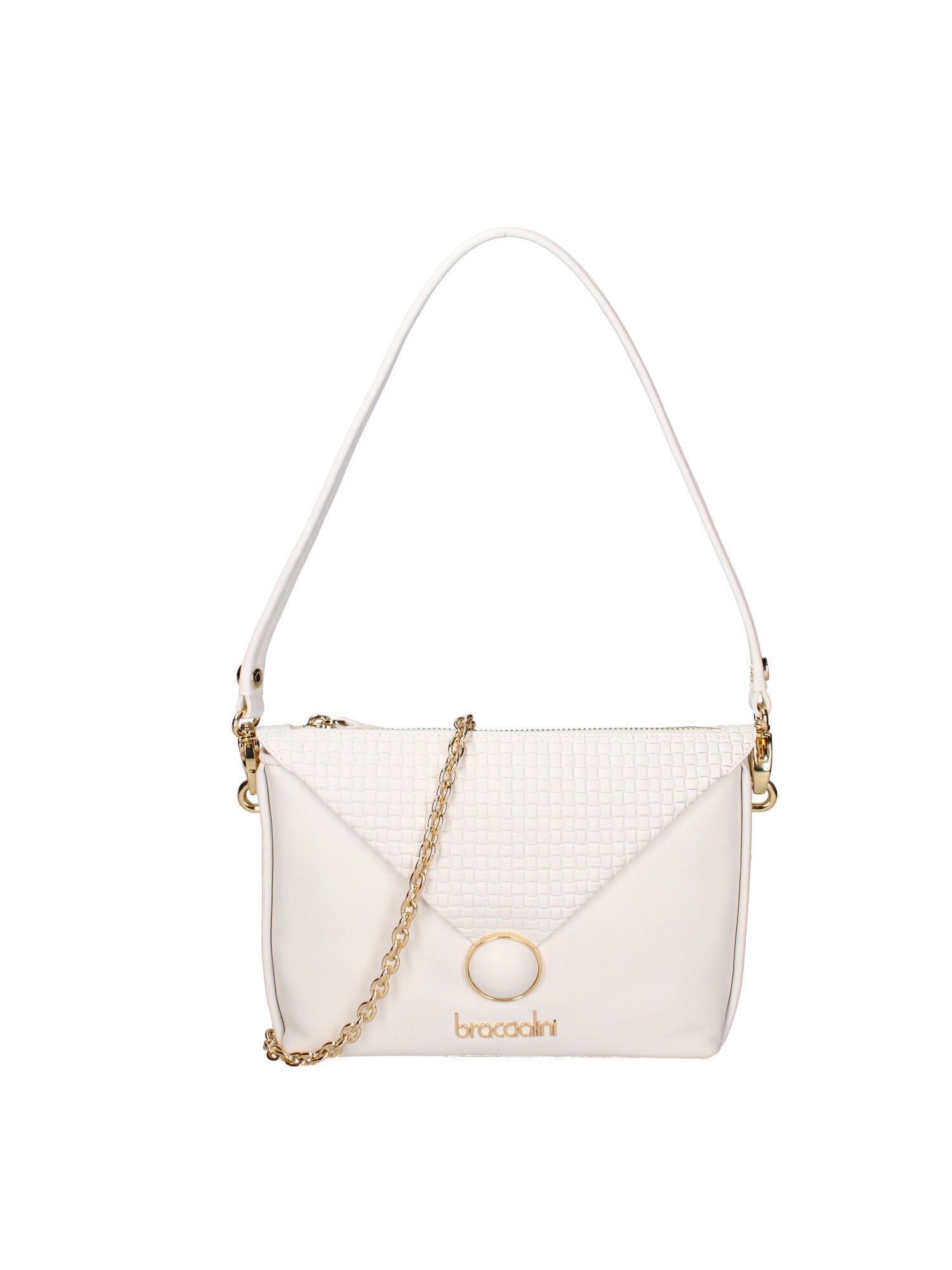 Solara Elite Borsa a tracolla donna Vera pelle B17206-BIANCO Braccialini
