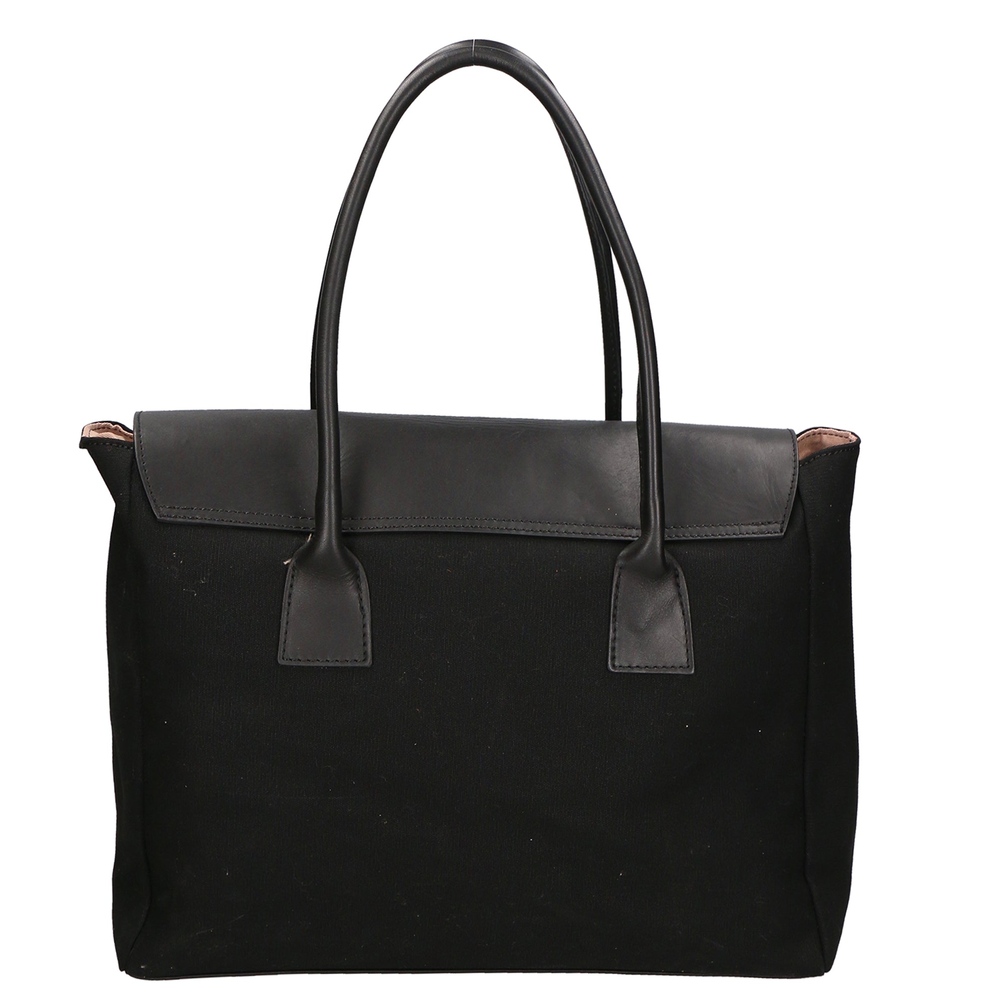 Borsa a mano da donna Vera pelle e cotone MYB-7038-SS-NERO My Best Bag