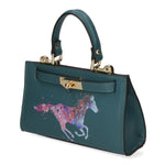 Noel Borsa a mano da donna Vera pelle 04265-D33 PETROLIO Gave Lux