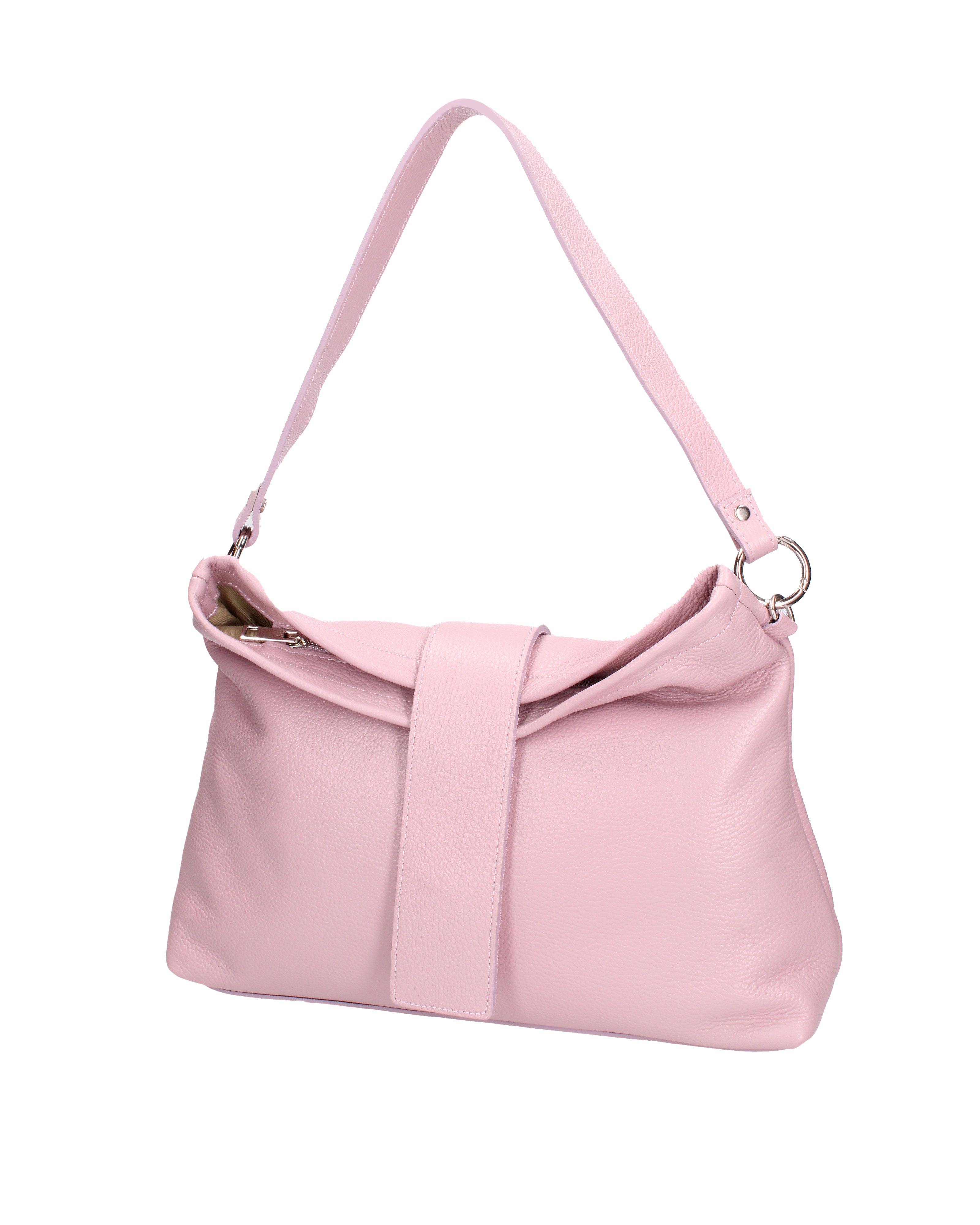 Grace Borsa a spalla da donna Vera pelle 07158-D56 PINK Viola Castellani