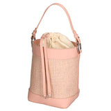 Borsa a secchiello da donna Misto pelle e tessuto MYB-05165-SS-506+S13 ROSA My Best Bag
