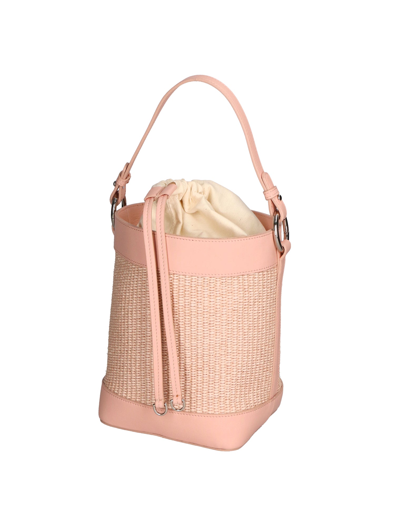Borsa a secchiello da donna Misto pelle e tessuto MYB-05165-SS-506+S13 ROSA My Best Bag