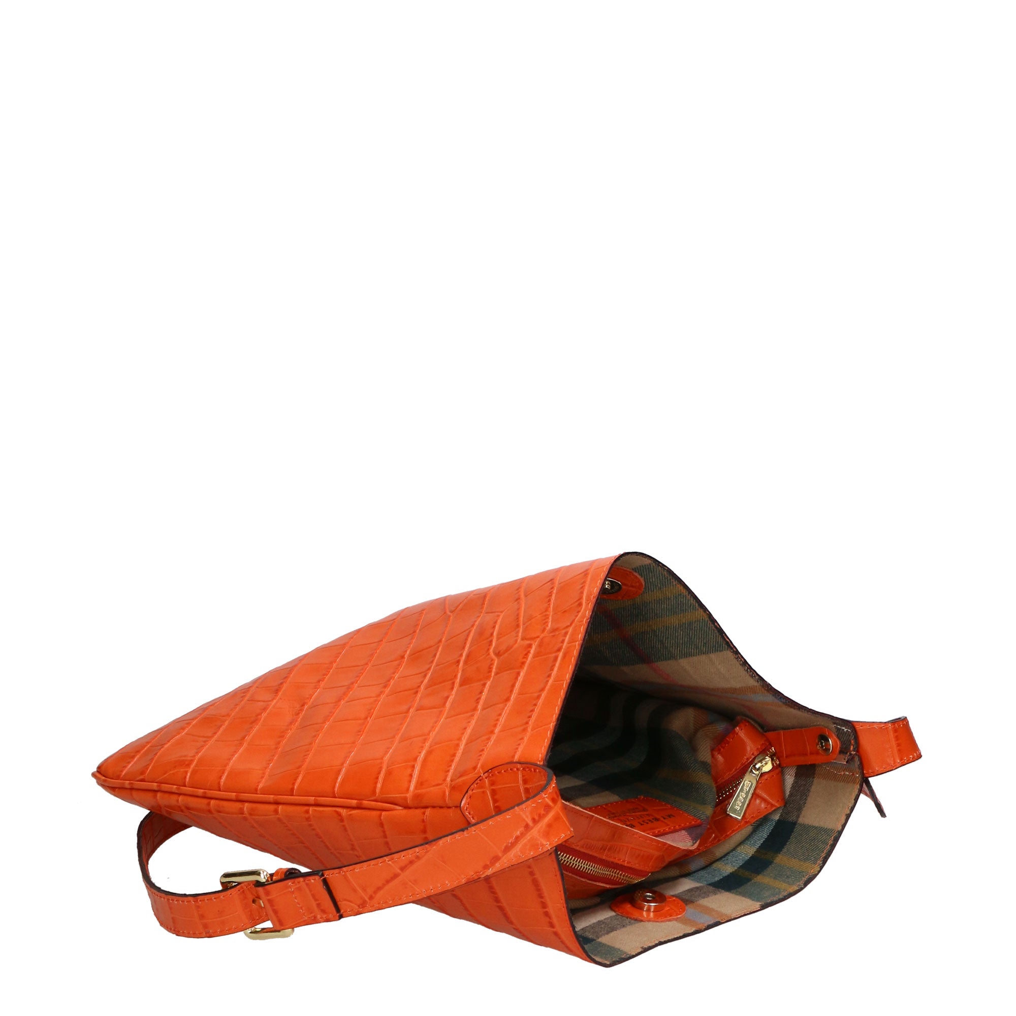 Borsa a tracolla da donna Pelle stampata cocco MYB-6029-FW-ARANCIONE My Best Bag