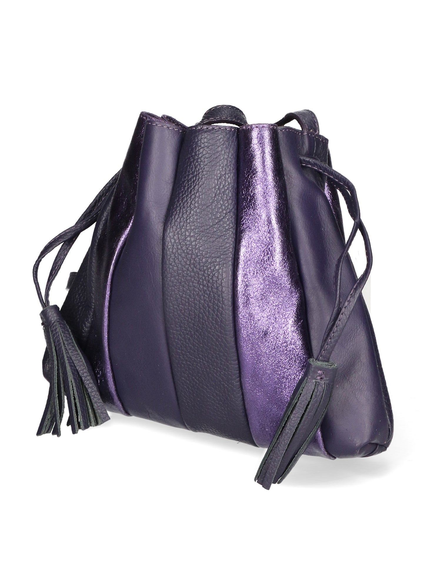 Elysia Borsa a spalla da donna Vera pelle 552043-VIOLA PURPLE Gave Lux