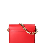 Borsa a tracolla da donna Vera pelle ruga JR-W-1126RU-CORAL RED-GOLD John Richmond