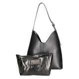 Lucetta Borsa a spalla da donna Vera pelle 04513-D28 NERO BLACK Gave Lux