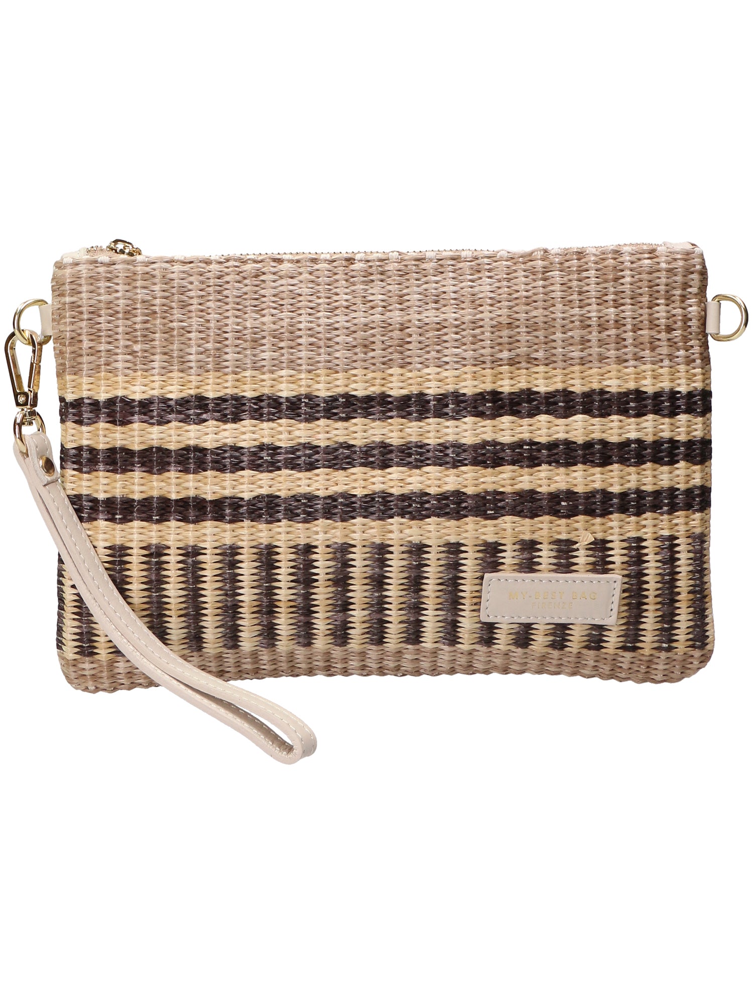 Pochette da donna in paglia Made in Italy MYB-05375-SS-BLACK STRAW My Best Bag